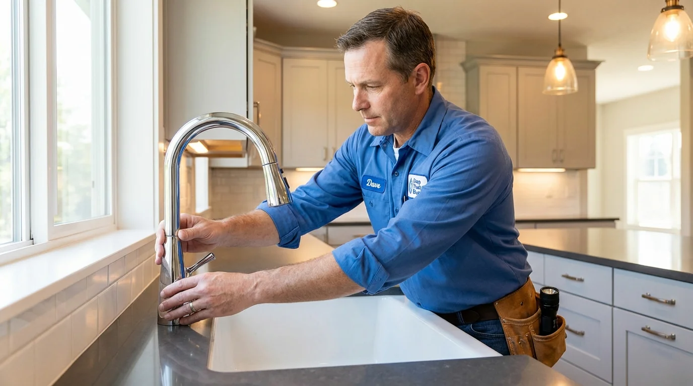 Kitchen faucet installation by Johns Plumbing LLC in Aberdeen